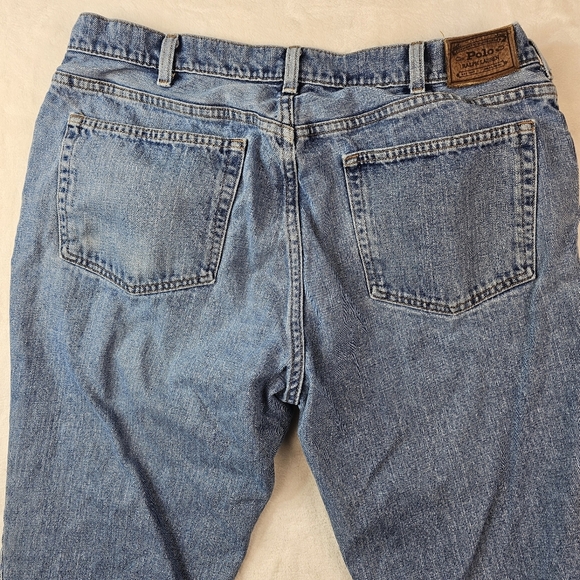 Vintage Polo Ralph Lauren Jeans Men’s 36 x 34 Denim Made in Mexico Distressed - Picture 8 of 12